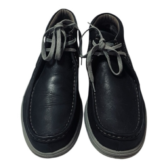 Clarks Milloy Black Leather Chukka Mid Boot size 8.5 - Picture 4 of 12